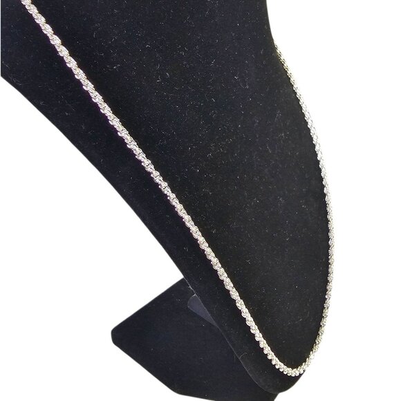 Macys 24" Rope Chain Necklace in Silver Tone NWOT - Picture 3 of 5